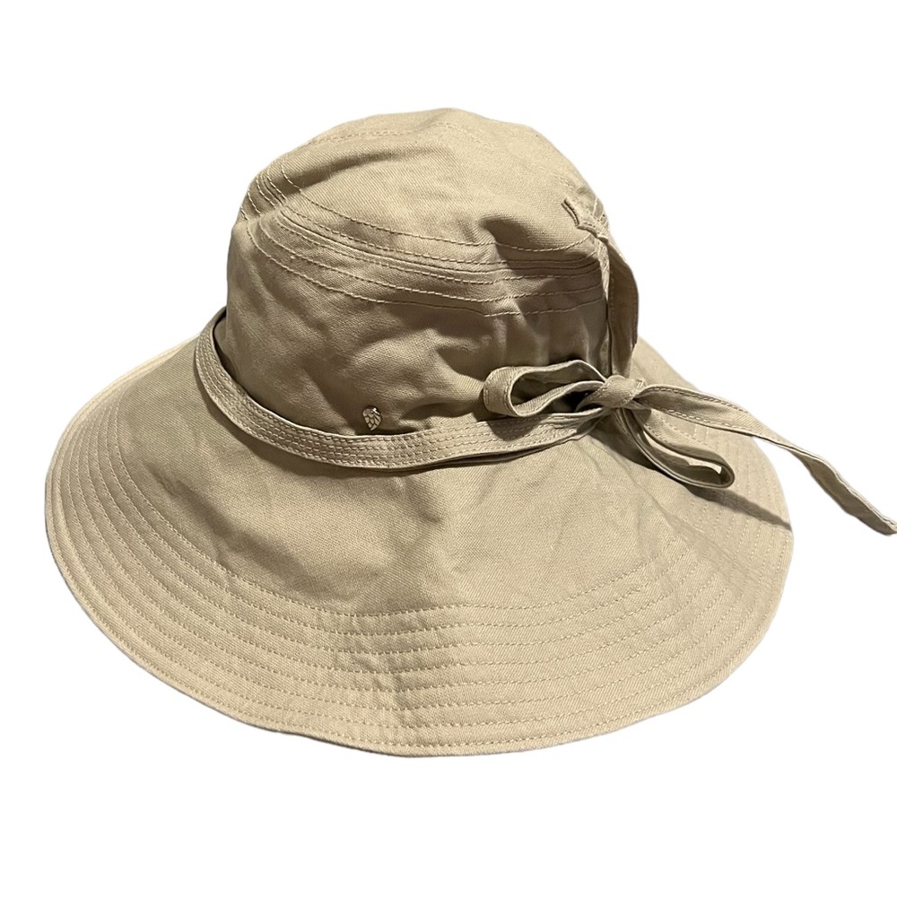 HELEN KAMINSKI AUSTRALIA WOMANS TAN 100% COTTON BUCKET HAT